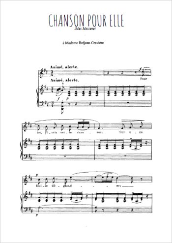 Jules Massenet  - Chanson pour elle